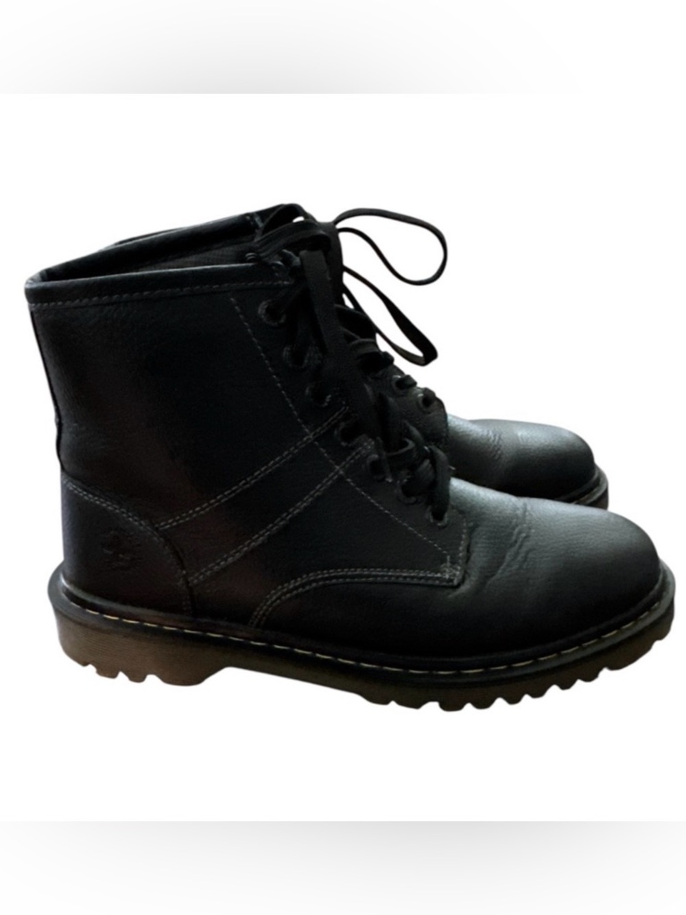 Dr. Martens Roseland Black Leather Lace Up Combat Boots Streetwear Size 11L 10M